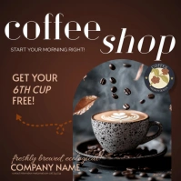 Joyful Brown Earth Color Black White And Grey Instagram Post template