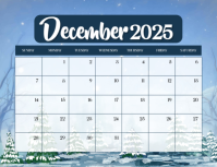 Joyful Calendar December 2025 Flyer (us Letter) template