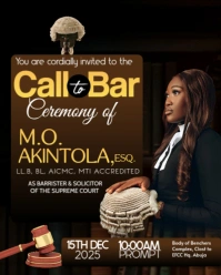 Joyful Call To Bar Ceremony Invite  Instagram Portrait template