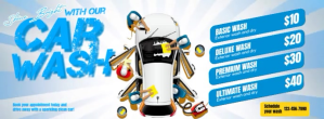 Blue Joyful Carwash Extra Detail Facebook Cover Photo Copertina Facebook Template
