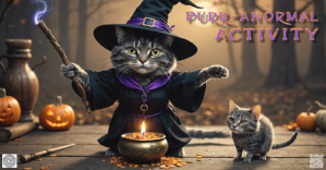 Brown Halloween Cat Theme Obraz udostępniany na Facebooku Template