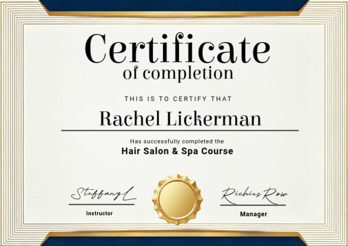 Joyful Certificare Of Completion Ad Template A4