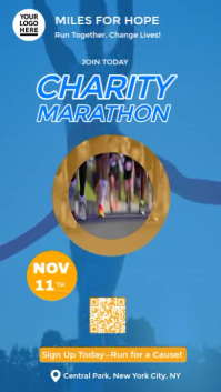 Joyful Charity Marathon Event Flyer Template Instagram Story
