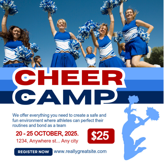 Joyful Cheer Camp  Instagram Post template