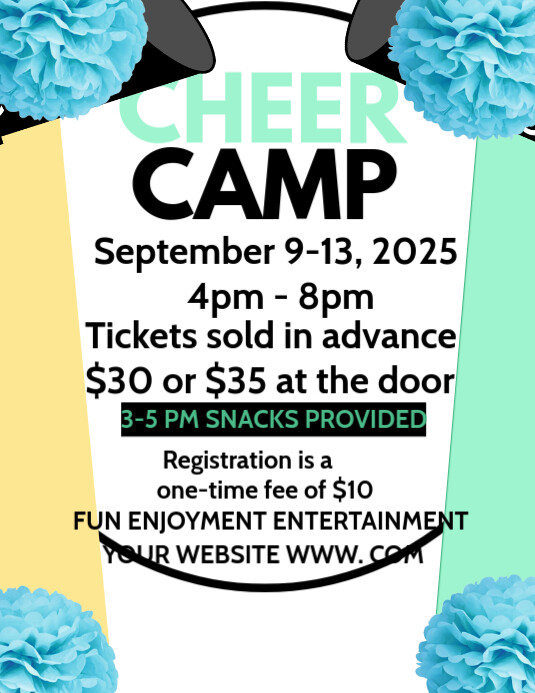 Joyful Cheer Camp Poster Flyer (us Letter) Pamflet (VSA Brief) template