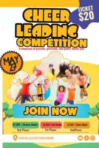 Joyful Cheerdance Tournament, Poster Плакат template
