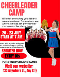 Joyful Cheerleader Camp Poster Flyer (us Letter) template