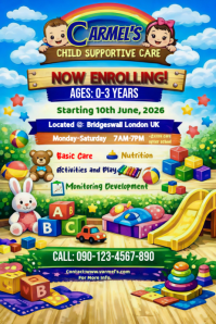 Joyful Child Care Services Poster Plakkaat template