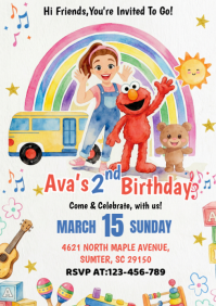 Joyful Children's Birthday Party A4 template