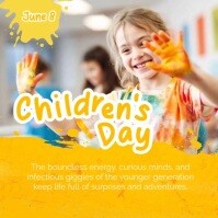Laranja Children's Day Instagram-opslag Template