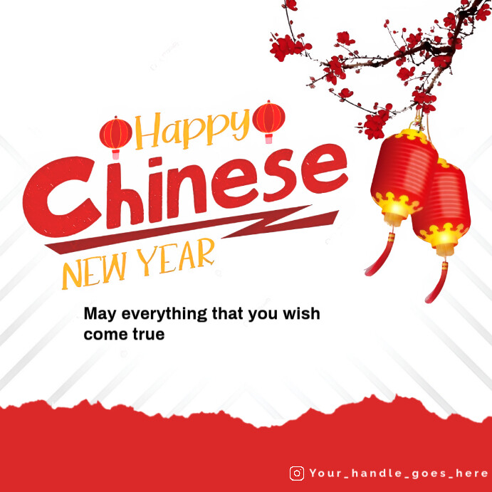 Joyful Chinese New Year Square (1:1) template
