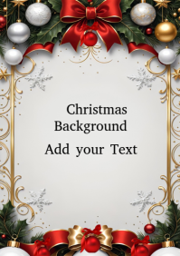 Joyful Christmas Background  A4 template