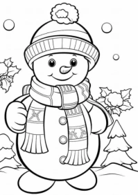 Joyful Christmas Coloring Sheets For Kids Flyer A4 template