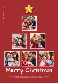 Joyful Christmas Family Collage A4 template
