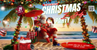 Joyful Christmas in July Party Facebook Shared Image Video template