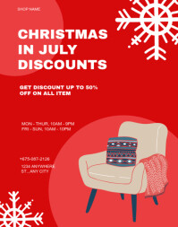 Joyful Christmas In July Poster/wallboard template