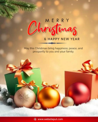 Joyful Christmas Instagram Portrait template