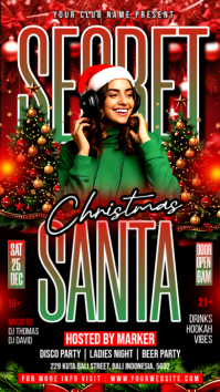 Joyful Christmas Secret Santa  Instagram Story template