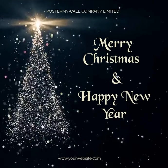 Joyful christmas tree animation message Instagram Post template