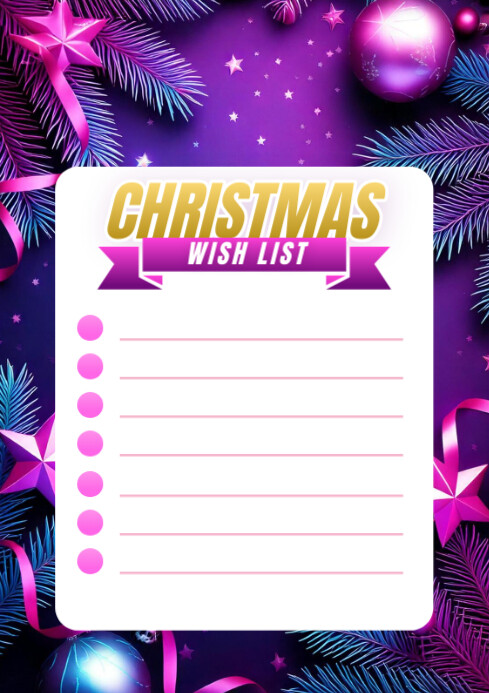 Joyful Christmas Wish List Template | PosterMyWall