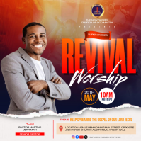 Joyful Church Revival Event Square template