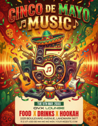 Joyful Cinco de Mayo Celebration Flyer Volante (Carta US) template