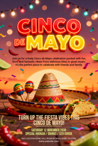 Joyful Cinco de Mayo Celebration Pinterest Graphic template