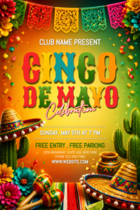 Joyful Cinco de Mayo Celebration Poster template
