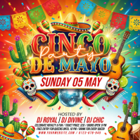 Joyful Cinco de Mayo Celebration Square Kwadrat (1:1) template