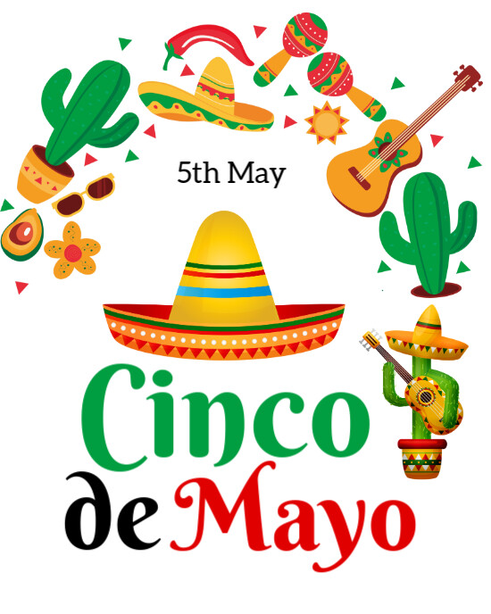 Joyful Cinco De Mayo Instagram Portrait template