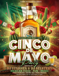 Joyful Cinco de Mayo Party Flyer template