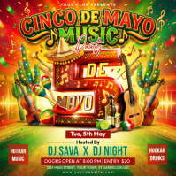 Joyful Cinco de Mayo Party Instagram Post Iphosti le-Instagram template