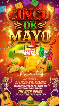 Joyful Cinco de Mayo Party Instagram Story Video Instagram-Story template