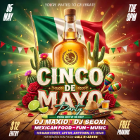 Joyful Cinco de Mayo Party Square Video template