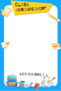 Joyful Class Announcement  Poster template