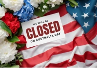 Joyful Closed On Australia Day Postcard 明信片 template