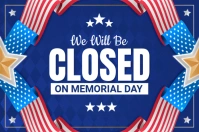 Joyful Closed On Memorial Day Label Ilebula template
