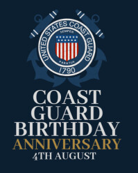 Joyful Coast Guard Birthday Instagram Portrait template