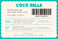 Turquoise Donuts & Coffee Etykieta Template - Page 2
