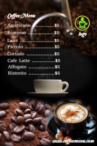 Joyful Coffee Menu Poster template