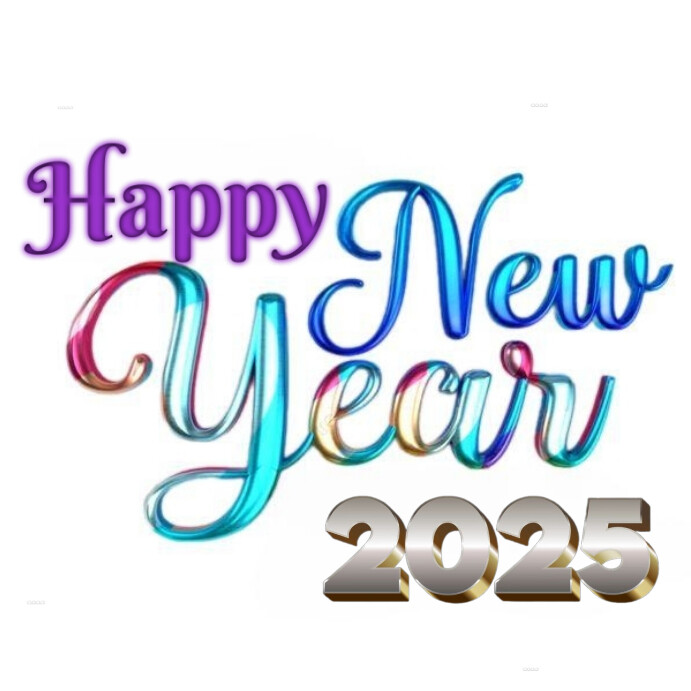 Joyful Colorful Happy New Year 2025 Instagram Post template