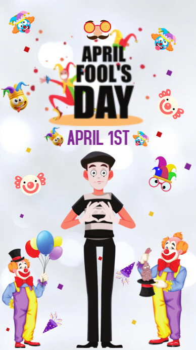 Joyful Colorful Playful April Fool's Day Template  Instagram Story