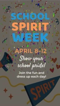 Joyful Colorful School Spirit Week Social Media Poster Template Instagram Reel