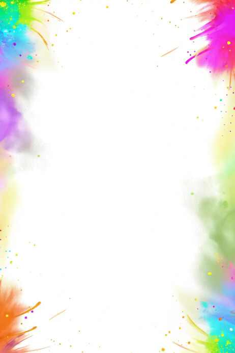 Copy of Joyful Colorful Splash Border Frame Poster | PosterMyWall