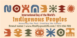 Joyful Colourful Indigenous People  Eventbrite Banner template