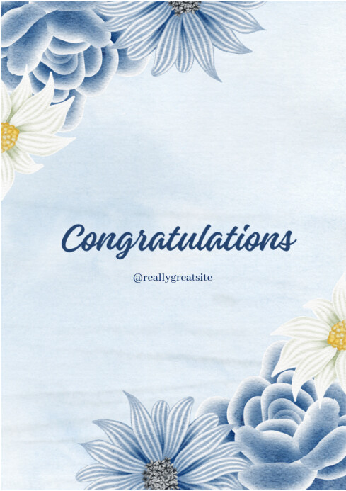 Joyful Congratulations Post A4 Template | PosterMyWall