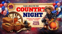 Joyful Country Night Event Digital Display Video Digitale Vertoning (16:9) template