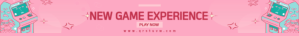 Joyful Cover/ad/girl/gamer/play/streaming/gaming/illustrative/pink/new Game/unique Leaderboard Bestenliste template