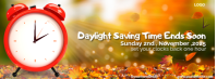 Joyful Daylight Saving Time Ends Soon Facebook Cover Photo template