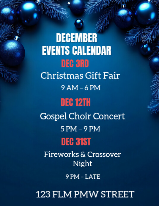 Copy of Joyful December Event Flyer (us Letter) | PosterMyWall
